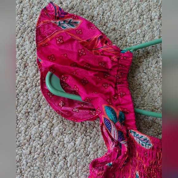 Sugarlips Pink Smocked Flutter Sleeve Sundress size XS - Picture 6 of 15